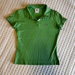 Women's Lacoste Polo in Bright Green Vintage Size 38 Small/Medium